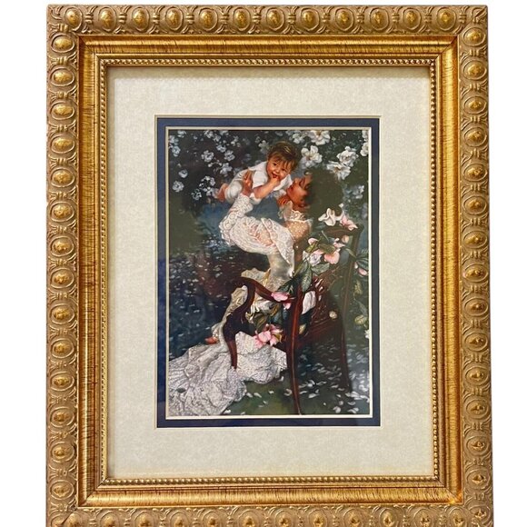 Mother's Joy Sandra Kuck Framed Lithograph Signed Numbered 10"Wx12"T #4050-2131 - Picture 1 of 10
